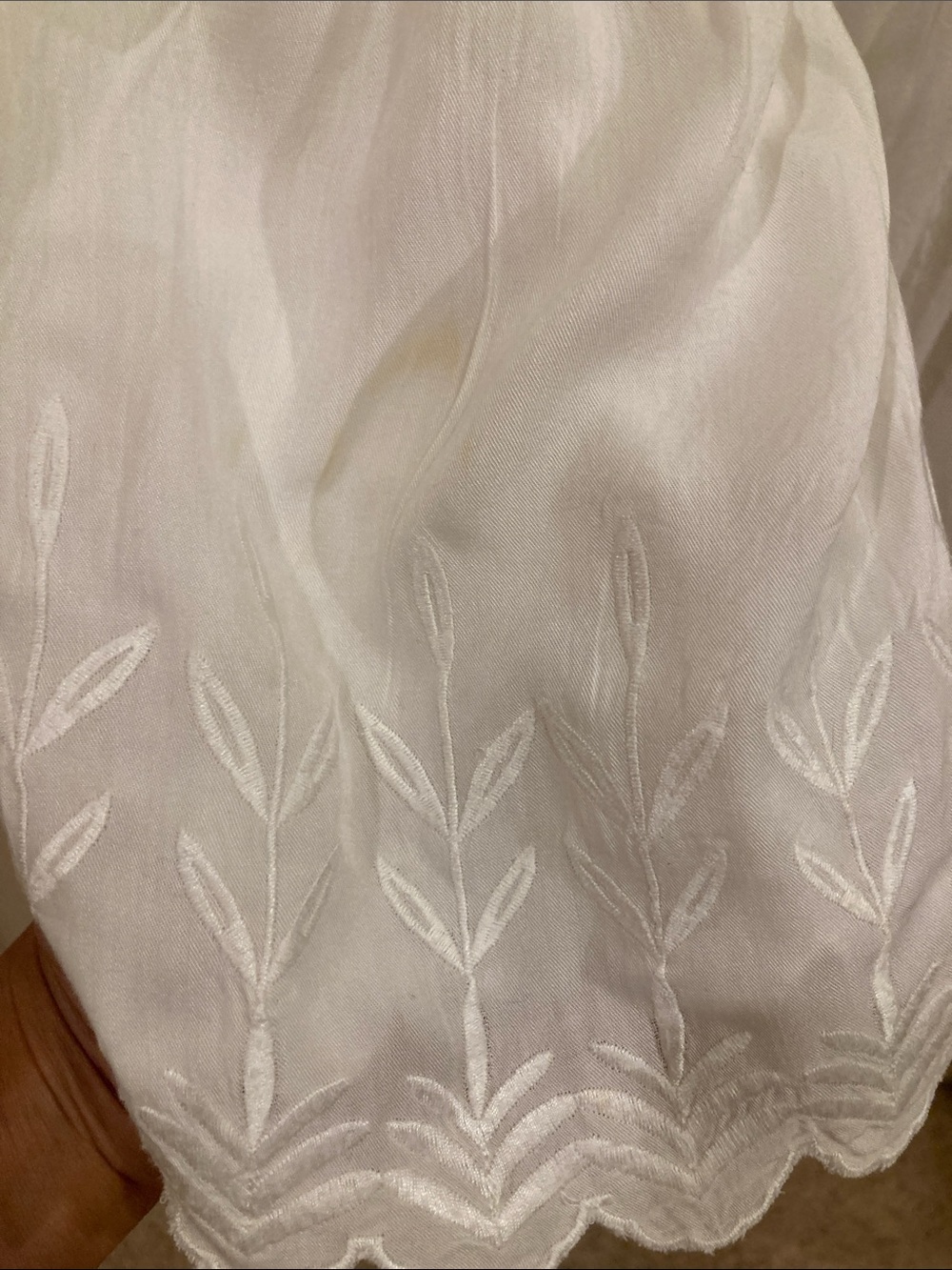 Boho White Long Sleeve Embroidered Peasant Dress - Picture 5 of 10